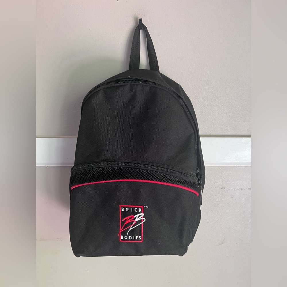 Black Backpack with Pink Trim
